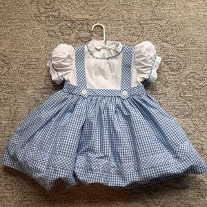 Dorothy dress with red shoes.  Blue and White Gingham Dress